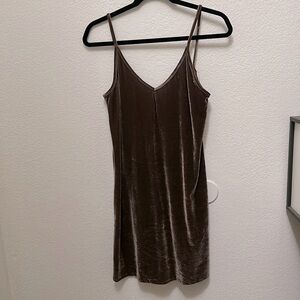 The Hanger Brown velvet dress